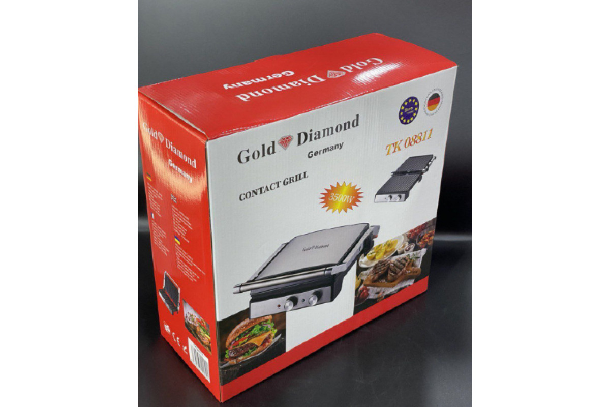 Настільний контактний електрогриль Gold Diamond TK 08811 - Зображення 3
