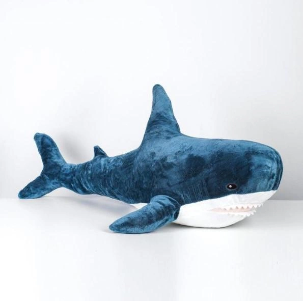 Дитяча м'яка плюшева антистрес іграшка-подушка обіймашка Shark Doll "Акула" 80 см - Зображення 3