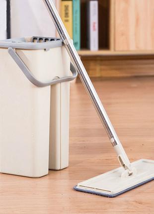 Швабра з відром і самовіджимом , Spin Mop Scratch Cleaning 360, швабра ледарка 6 л 2 Швабра з відром і самовіджимом , Spin Mop Scratch Cleaning 360, швабра ледарка 6 л - Зображення 2