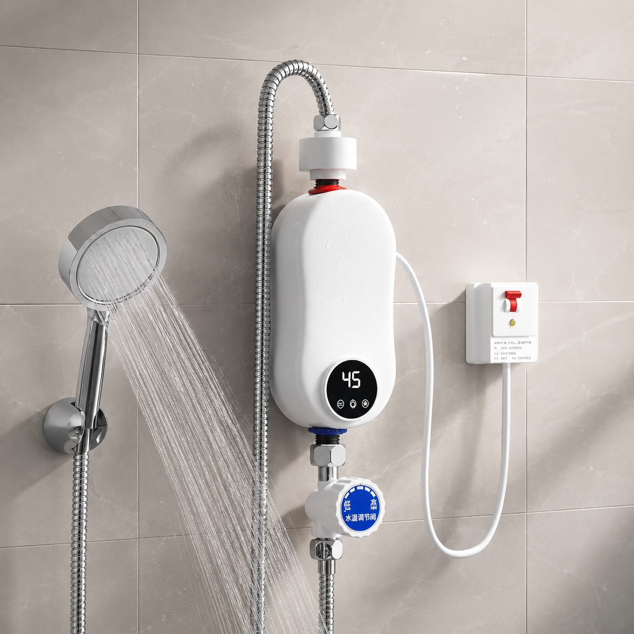 Проточний водонагрівач с душем Electric water heater RYK-007/212 1 Проточний водонагрівач с душем Electric water heater RYK-007/212