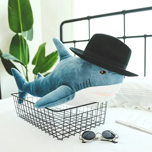 Дитяча м'яка плюшева антистрес іграшка-подушка обіймашка Shark Doll "Акула" 80 см - Зображення 6