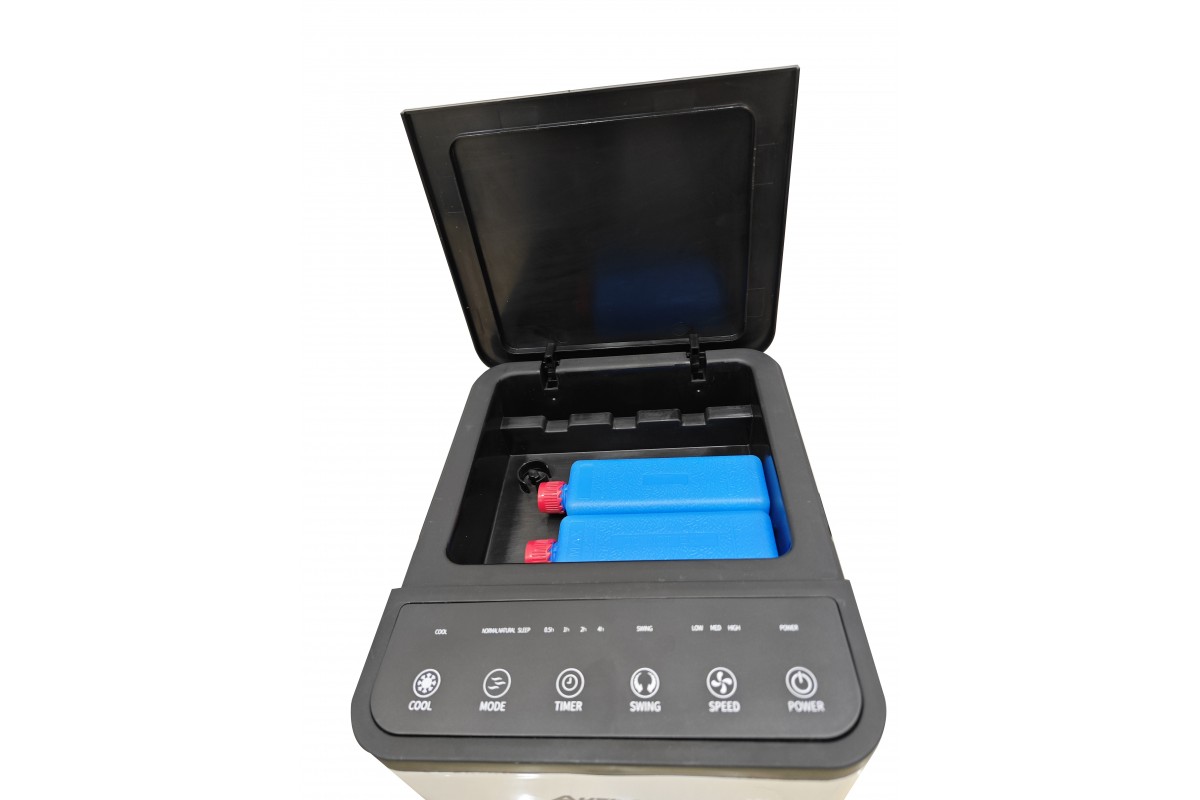 Охолоджувач повітря Germatic DY-30A, (120W, сенсорні кнопки, пульт, екран, колеса, автообіг, ємність - 5,5л, 2 контейнери для льоду) - Зображення 4