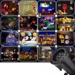 Лазерний проектор Christmas Laser Projector 16 картриджів