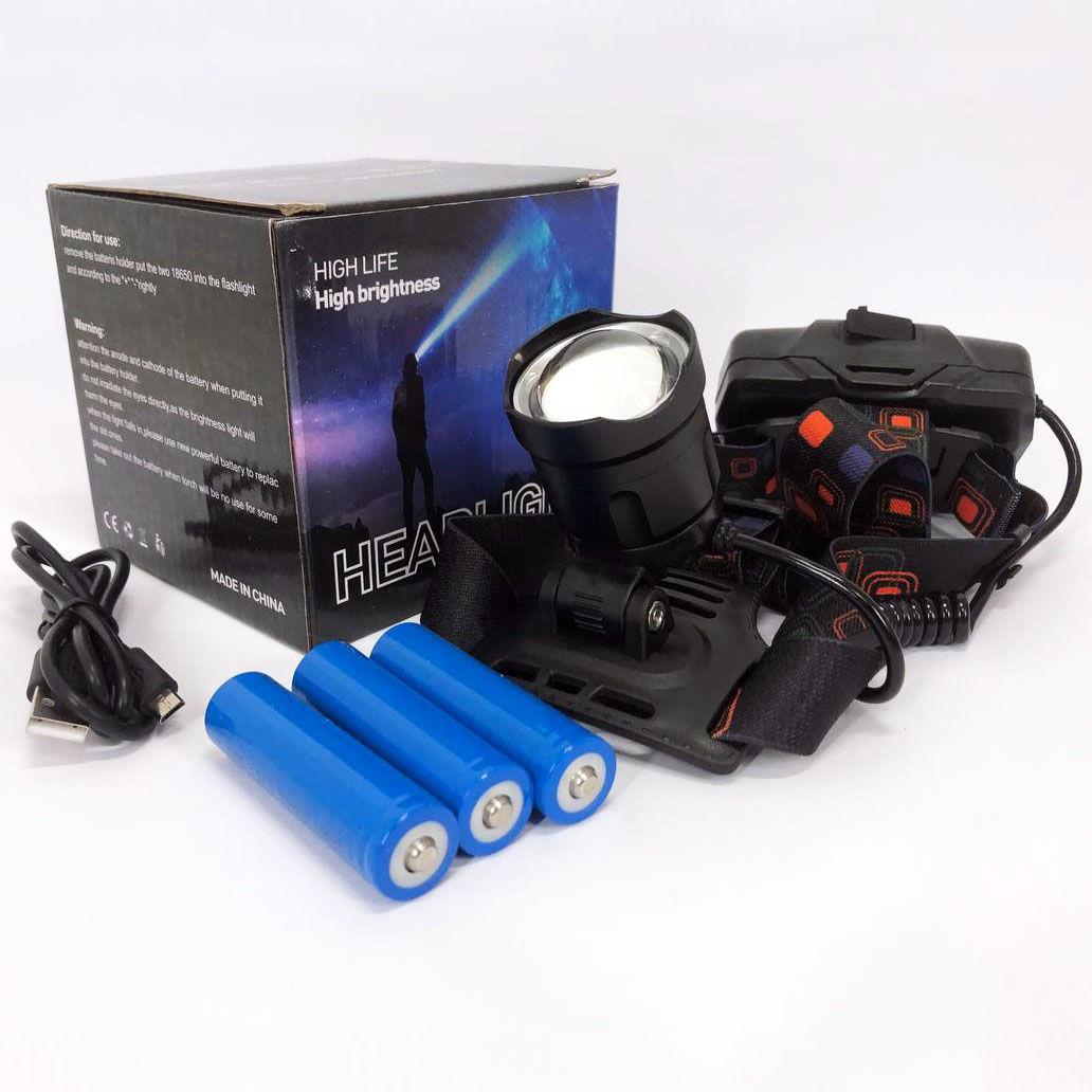 Ліхтар налобний X-Balong XQ-219-HP50 акумуляторний LED zoom з функцією Power Bank 3 режими роботи 5 Ліхтар налобний X-Balong XQ-219-HP50 акумуляторний LED zoom з функцією Power Bank 3 режими роботи - Зображення 5