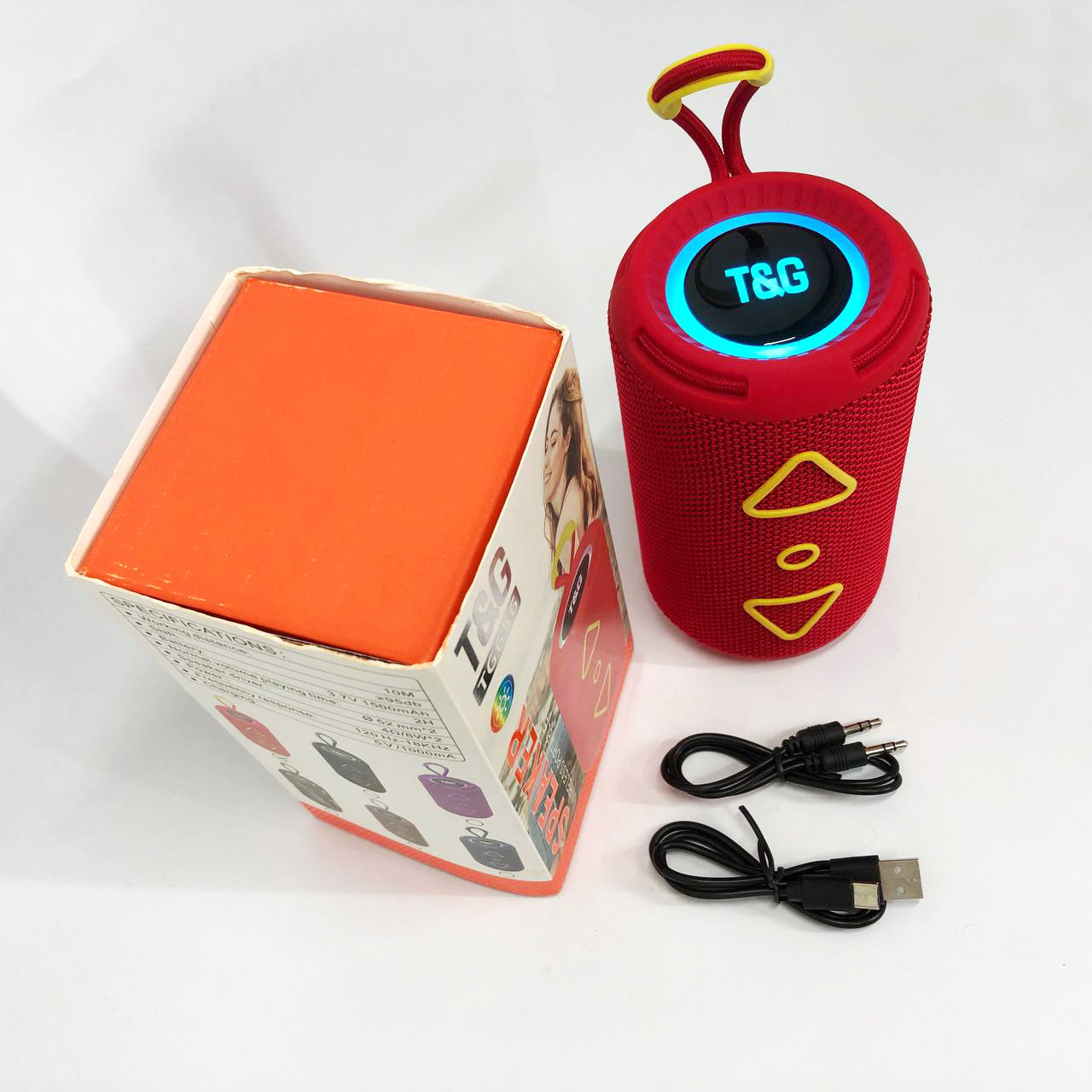 Bluetooth колонка портативна TG656 FM-радіо, акумуляторна колонка для музики. Колір: червоний - Зображення 6