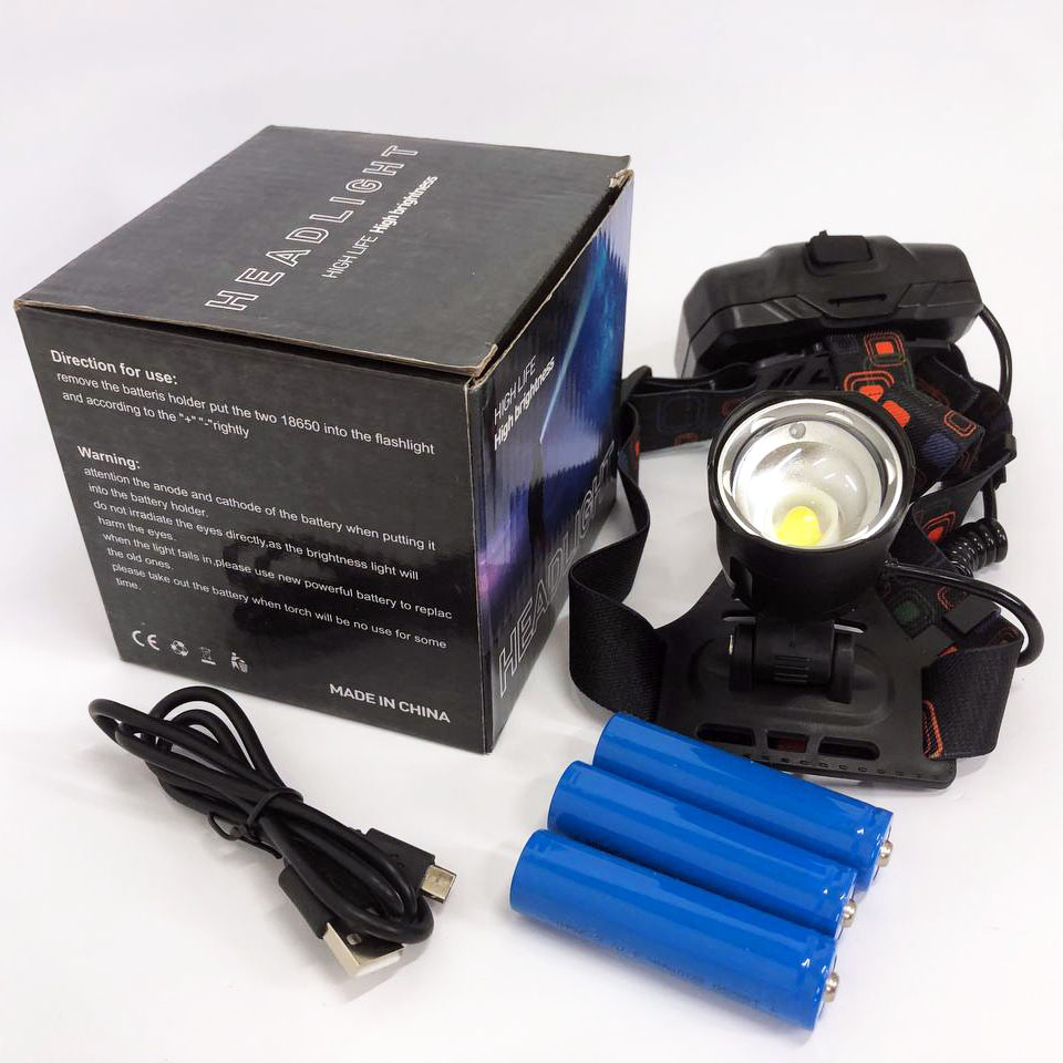 Ліхтар налобний X-Balong XQ-219-HP50 акумуляторний LED zoom з функцією Power Bank 3 режими роботи 6 Ліхтар налобний X-Balong XQ-219-HP50 акумуляторний LED zoom з функцією Power Bank 3 режими роботи - Зображення 6