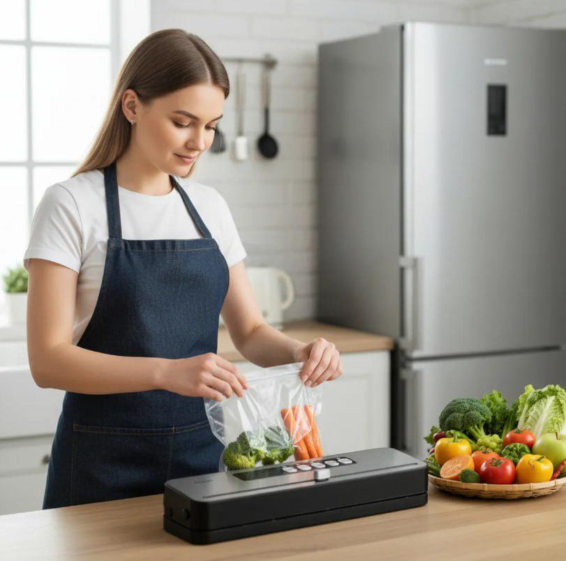 Вакуумний пакувальник для продуктів RAF R.74000 / Вакууматор з герметичною запайкою 110 Вт - Зображення 3