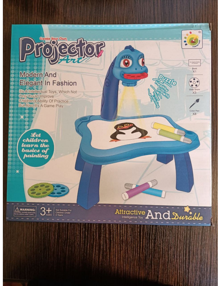 Блакитний Дитячий стіл проектор для малювання з підсвічуванням Projector Painting 24 Деталі 6 Блакитний Дитячий стіл проектор для малювання з підсвічуванням Projector Painting 24 Деталі - Зображення 6
