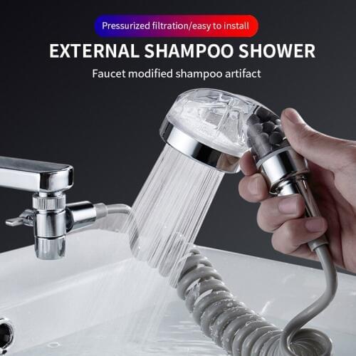 Душова система на умивальник із турмаліном Modified Faucet With external Shower 2 Душова система на умивальник із турмаліном Modified Faucet With external Shower - Зображення 2