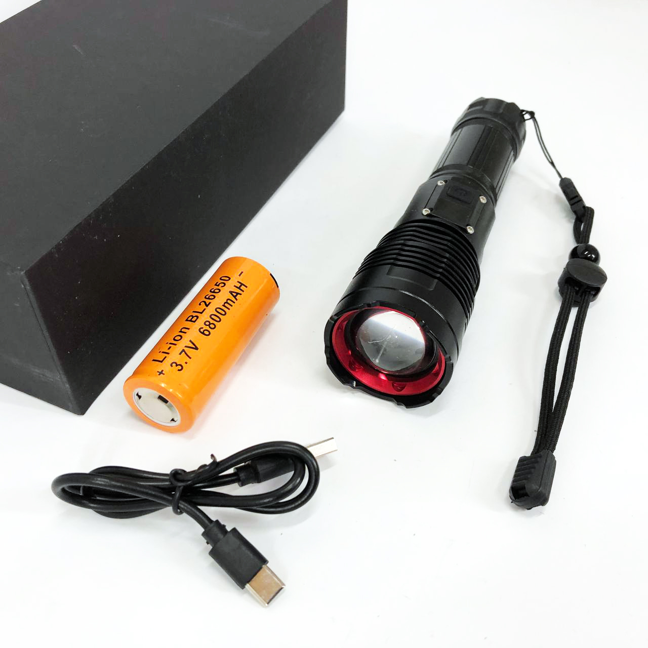 Ручний ліхтарик PLD-6606 White Laser LED PM50-TG, працює від акумулятора, надпотужний ліхтарик - Зображення 8