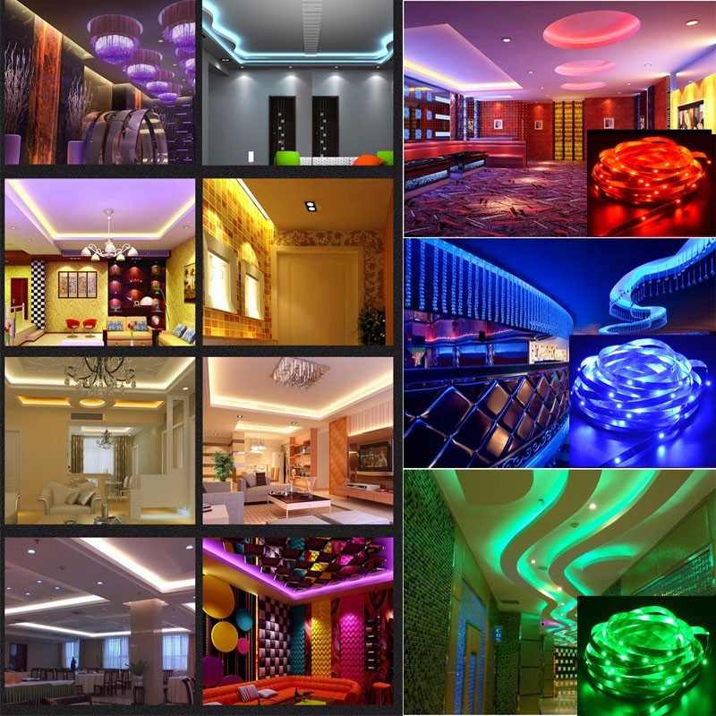 Комплект Світлодіодна стрічка багатобарвна 3528 RGB комплект 5м з пультом 3 Комплект Світлодіодна стрічка багатобарвна 3528 RGB комплект 5м з пультом - Зображення 3
