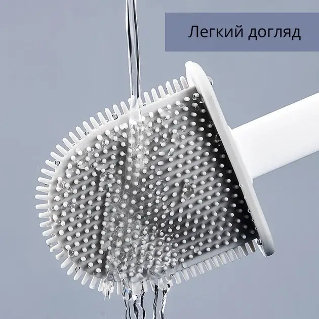 Туалетний йоржик із гнучкою силіконовою щіткою / Йоржик для унітазу 5 Туалетний йоржик із гнучкою силіконовою щіткою / Йоржик для унітазу - Зображення 5