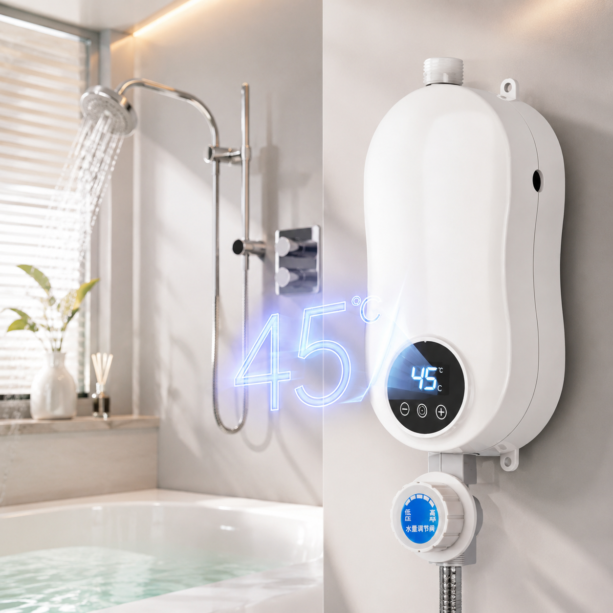 Проточний водонагрівач с душем Electric water heater RYK-007/212 2 Проточний водонагрівач с душем Electric water heater RYK-007/212 - Зображення 2