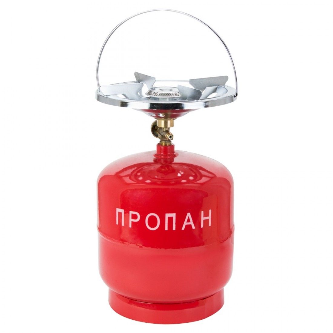 Газовий балон Пропан УКП-83 з пальником 5 л, Туристичний газовий балон з пальником червоний,5 літрів - Зображення 6