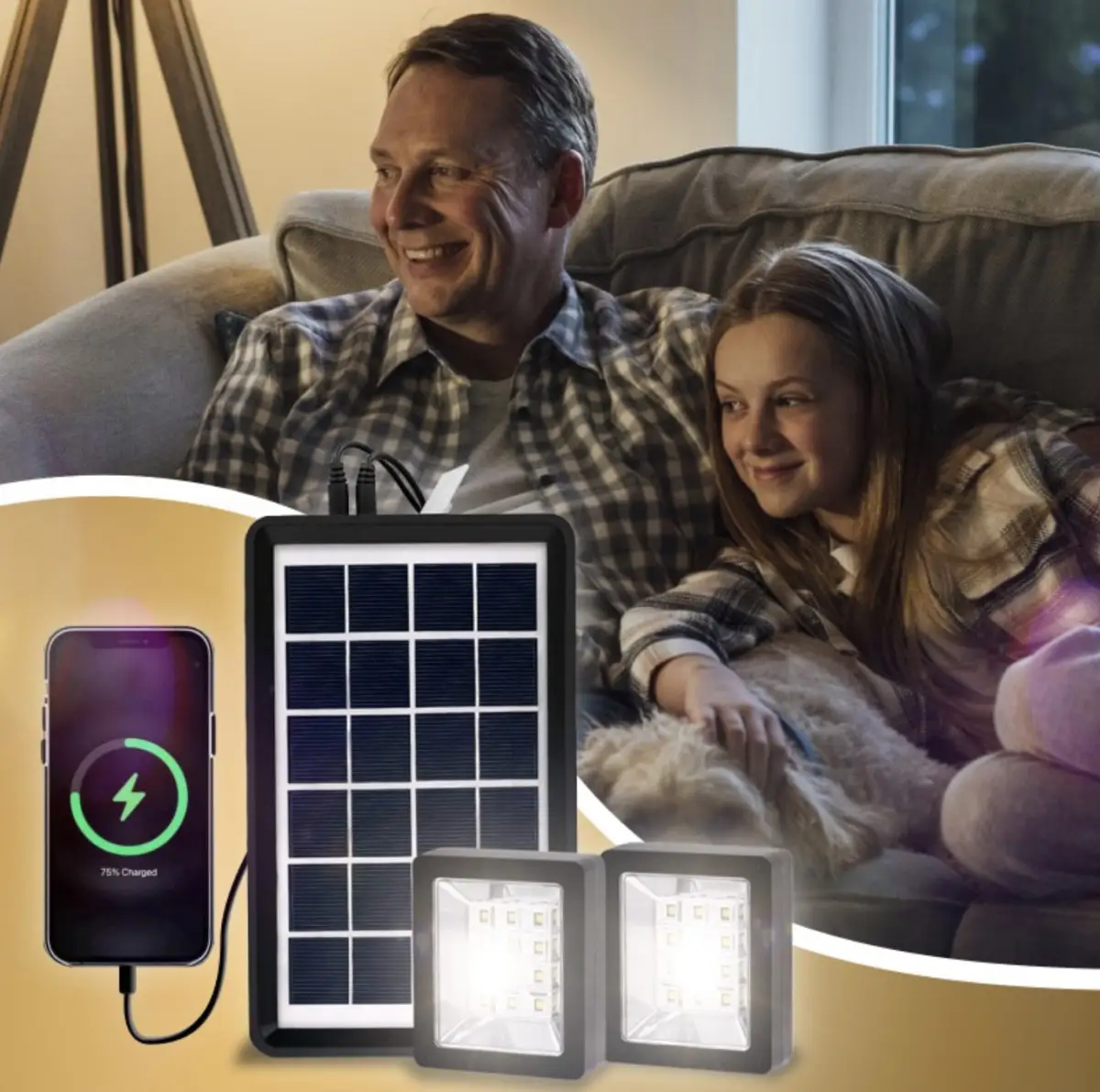 Портативна сонячна система EP-05 3в1 6v3w, Led лампи х2, powerbank - Зображення 5