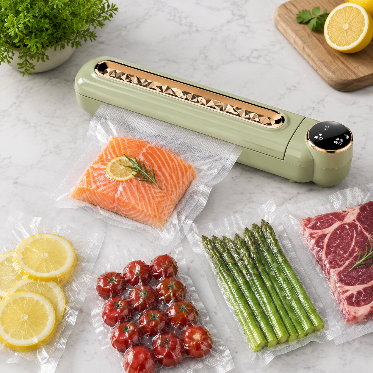 Вакуумний пакувальник, побутовий автоматичний апарат Сapper / Вакууматор продуктів / Кухонний вакууматор для дому 3 Вакуумний пакувальник, побутовий автоматичний апарат Сapper / Вакууматор продуктів / Кухонний вакууматор для дому - Зображення 3