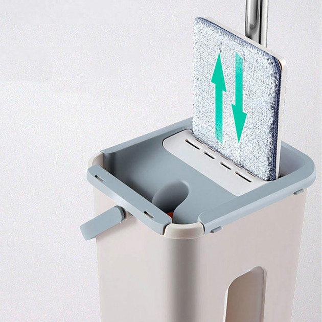 Швабра з відром і самовіджимом 4л Тріумф, Spin Mop Scratch Cleaning 360, швабра ледарка 5 Швабра з відром і самовіджимом 4л Тріумф, Spin Mop Scratch Cleaning 360, швабра ледарка - Зображення 5