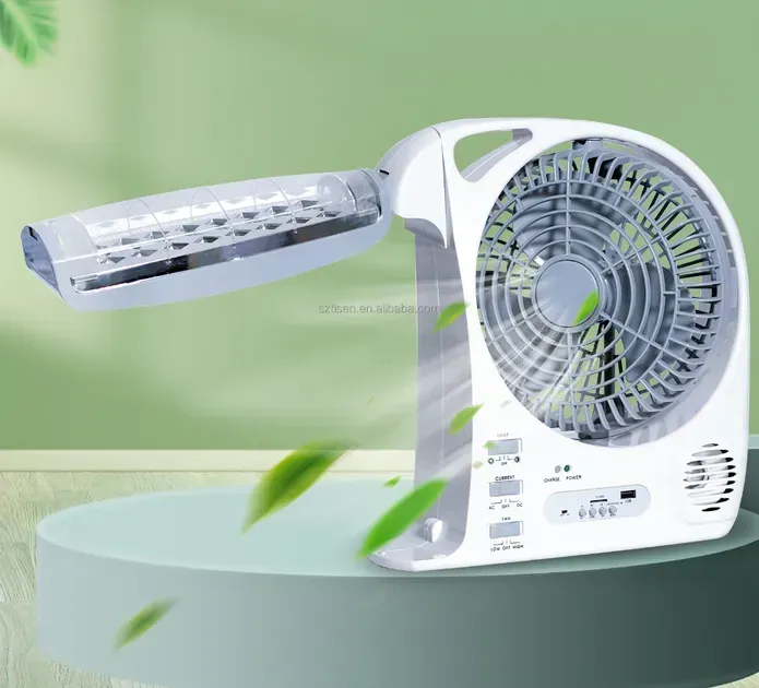Вентилятор портативний (GD-8028/N283) 6в1 (8", LED лампа, радіо, сонячна панель, 2 швидкості, 10Вт, Bluetooth, USB, 3.2V/5500 мАг) 1 Вентилятор портативний (GD-8028/N283) 6в1 (8", LED лампа, радіо, сонячна панель, 2 швидкості, 10Вт, Bluetooth, USB, 3.2V/5500 мАг)