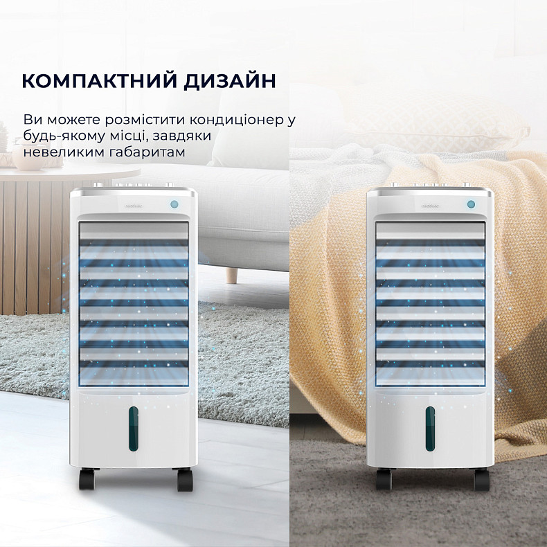 Кондиціонер портативний на колесах 3,5л / Портативний охолоджувач повітря 50Вт - Зображення 3