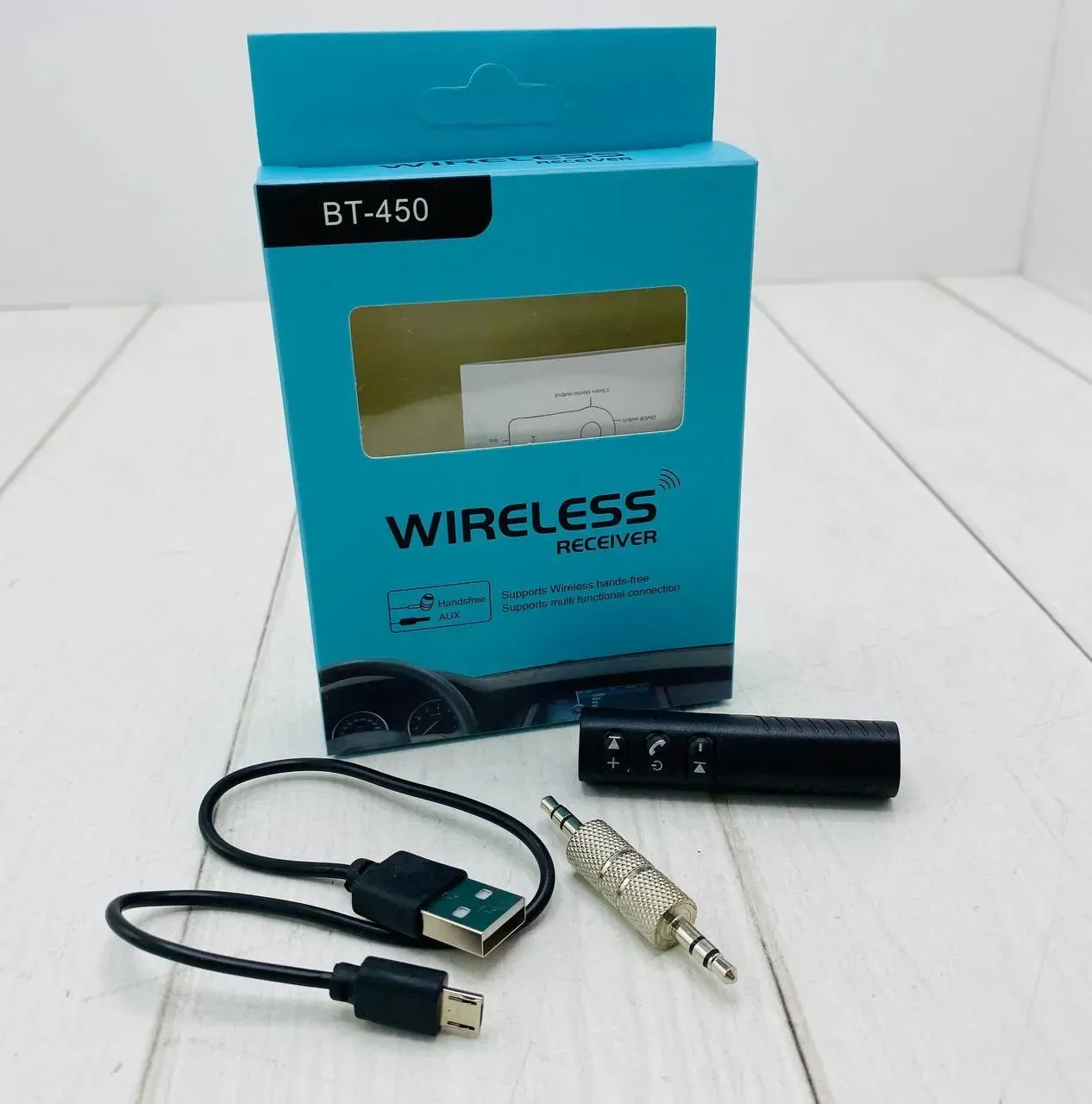 Трансмітер FM MOD BT 450 / Трансмітер автомобільний з підтримкою Bluetooth / Bluetooth AUX-адаптер 1 Трансмітер FM MOD BT 450 / Трансмітер автомобільний з підтримкою Bluetooth / Bluetooth AUX-адаптер