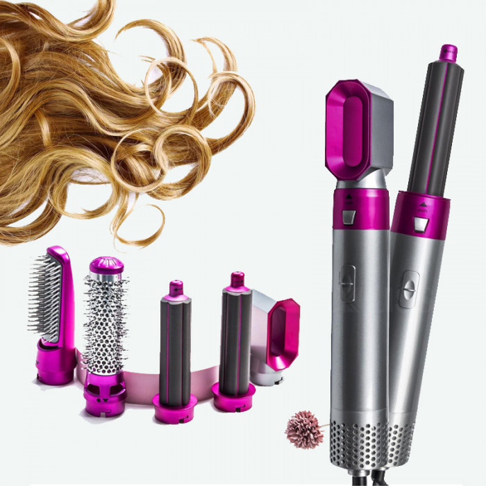 Стайлер Hot Air Styler 5в1 для укладання волос, 1000 Вт, 5 насадок, з кейсом - Зображення 3