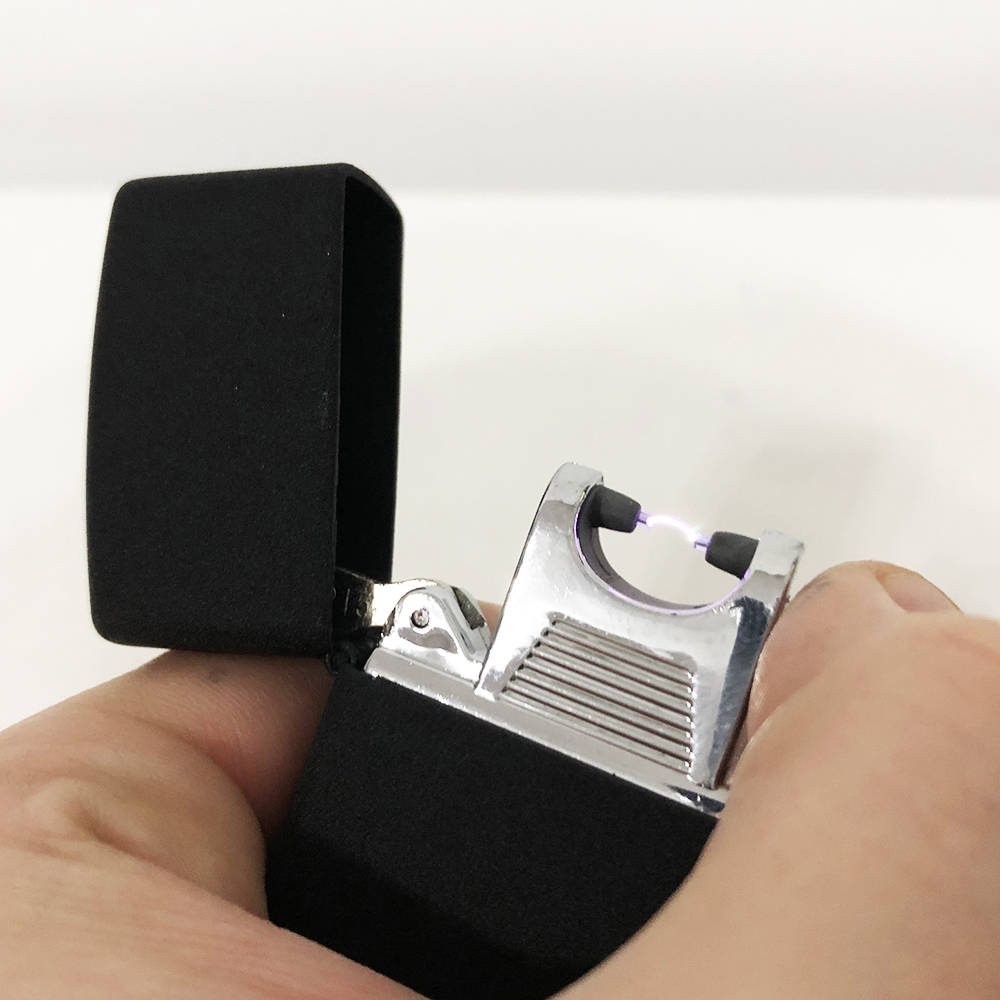 Запальничка імпульсна NB USB-215, Запальничка акумуляторна подарункова, USB запальничка. Колір: чорний - Зображення 6