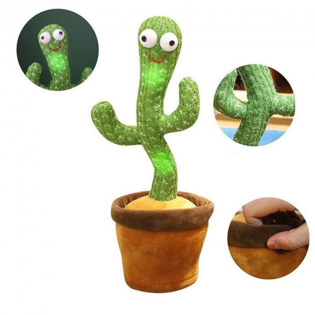 Танцюючий кактус співаючий 120 пісень з підсвічуванням Dancing Cactus TikTok іграшка Повторюшка кактус 6 Танцюючий кактус співаючий 120 пісень з підсвічуванням Dancing Cactus TikTok іграшка Повторюшка кактус - Зображення 6