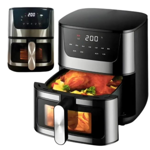 Аерогриль Rainberg RB 2268 4200W аерофрітюрниця безмасляна для приготування без олії з регулюванням температури 8 л