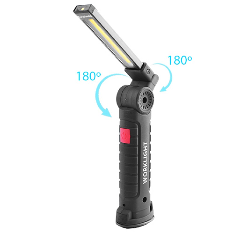 Акумуляторний ліхтар лампа світильник WORKLIGHT W-52 складаний (від USB/з МАГНІТОМ/з гачком) - Зображення 7