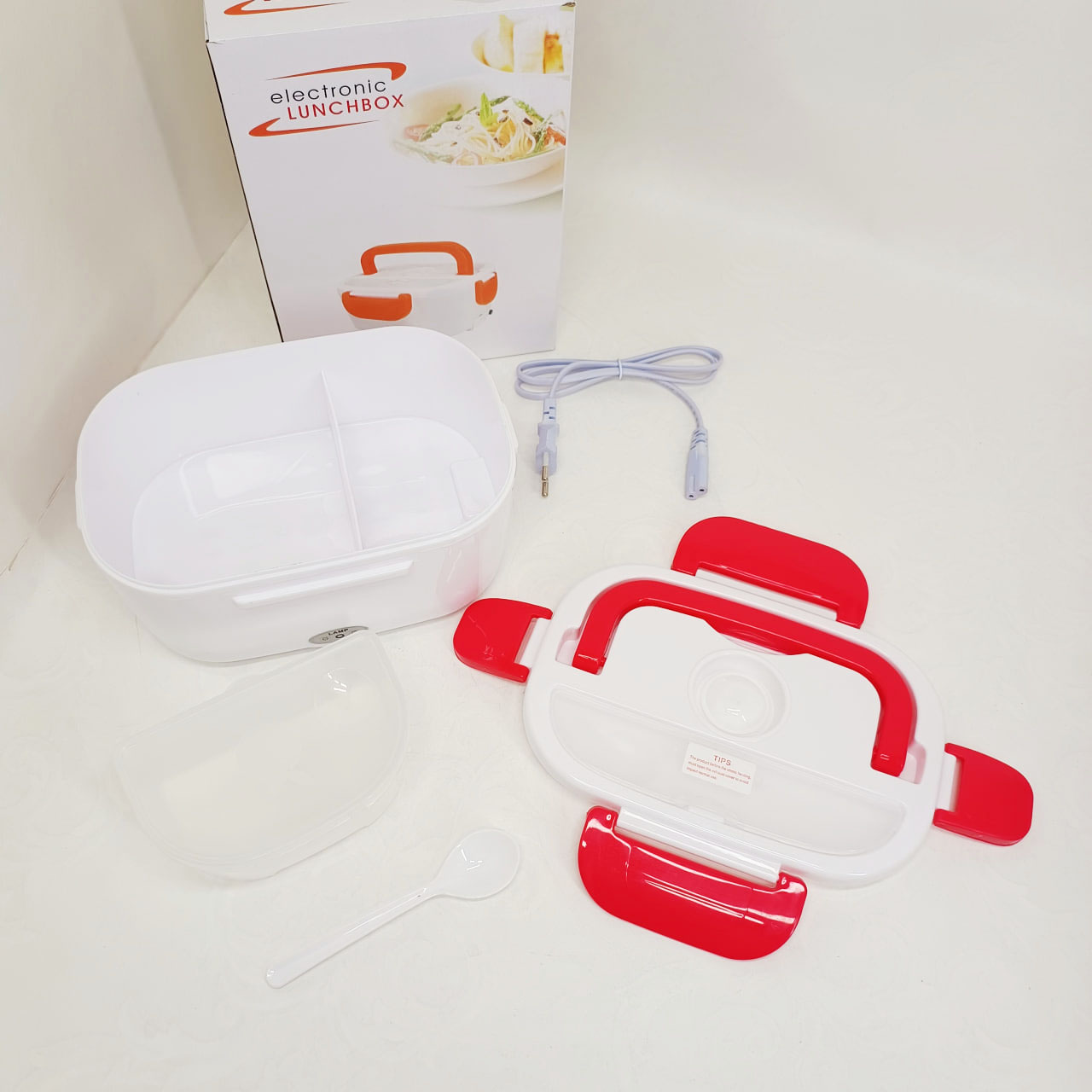 Ланч бокс електричний з підігрівом Lunch Heater 220V Pro, контейнер для їжі з відсіками Red - Зображення 5