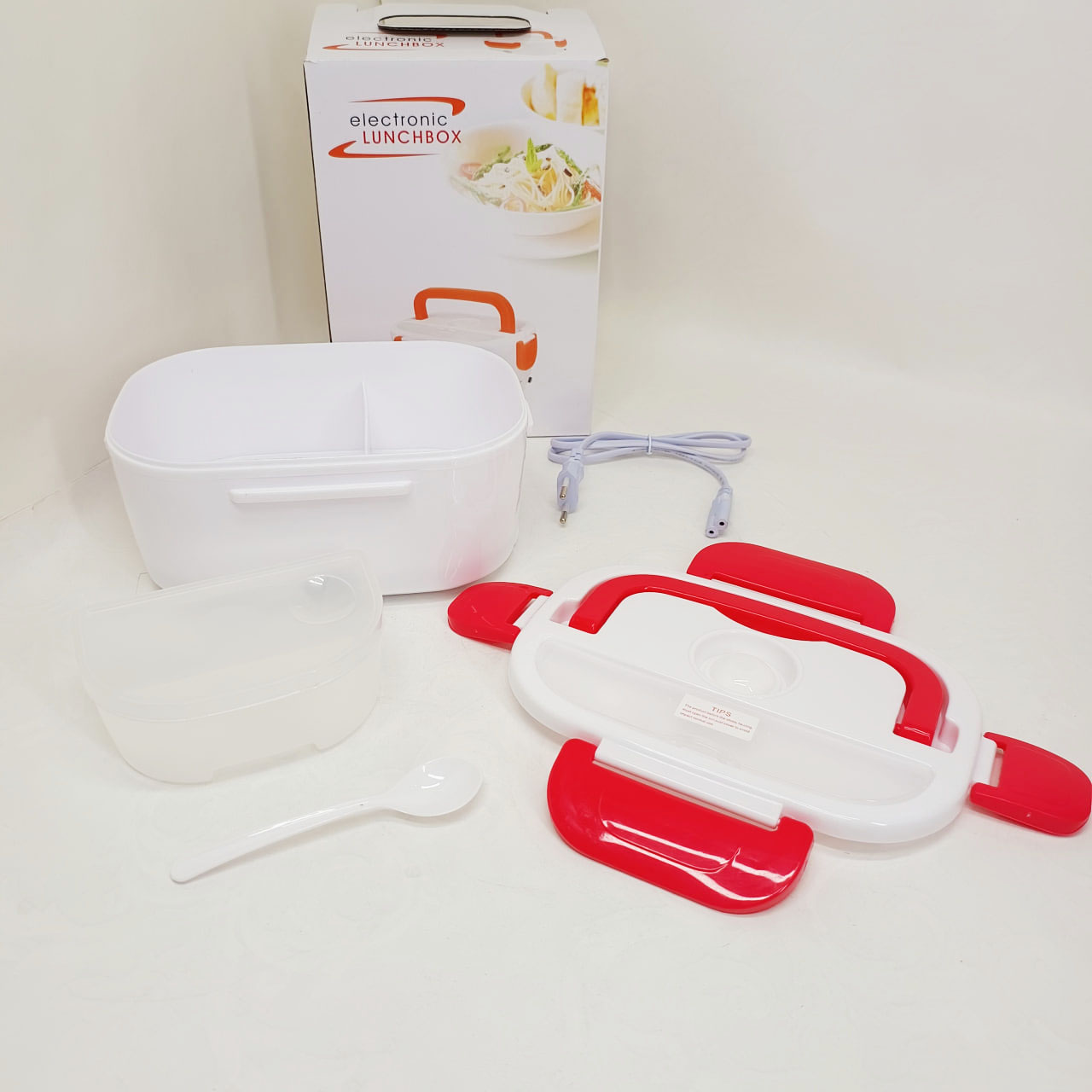 Ланч бокс електричний з підігрівом Lunch Heater 220V Pro, контейнер для їжі з відсіками Red - Зображення 4