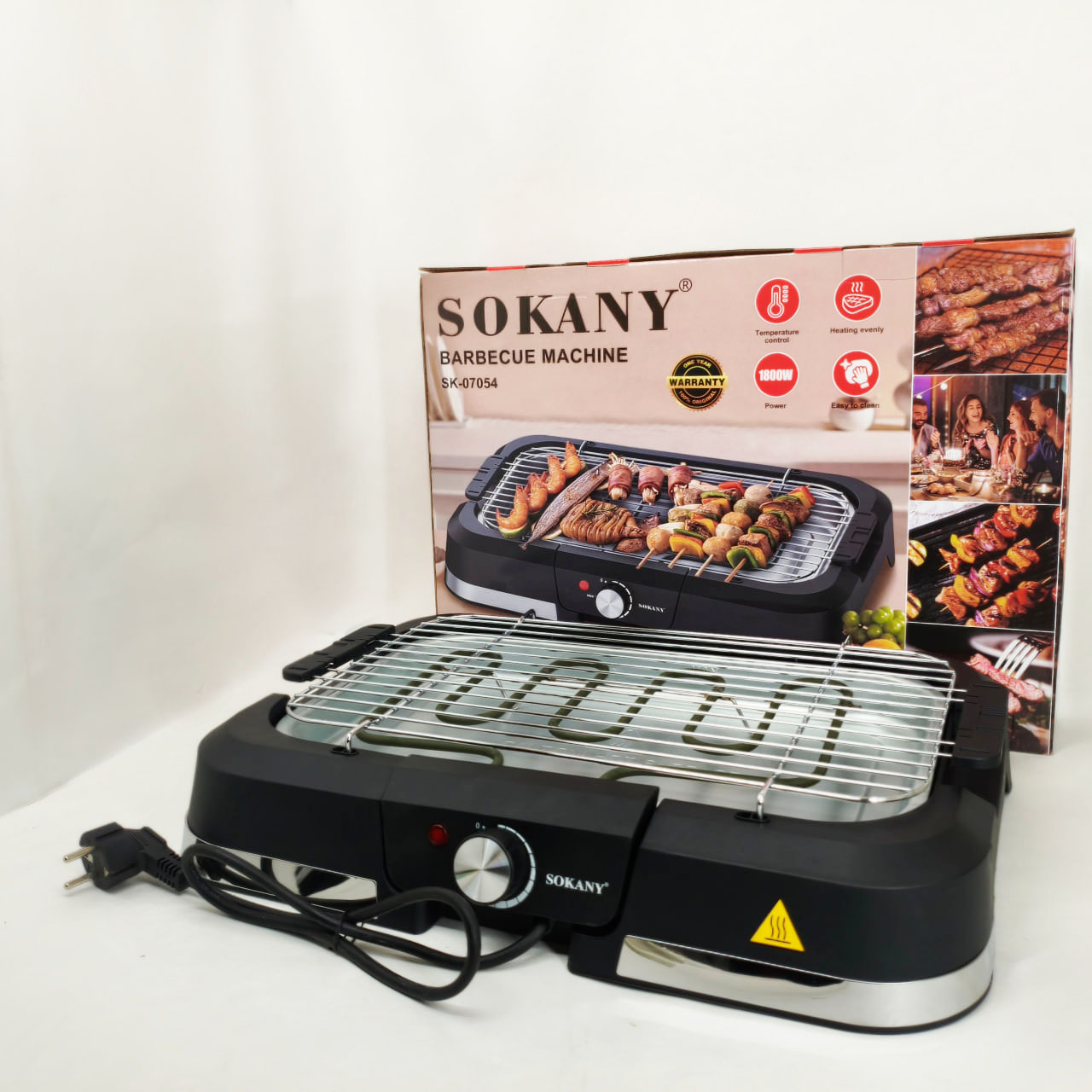 Електричний гриль барбекю Sokany SK-07054 2000Вт настільний бездимний для приготування м'яса та овочів - Зображення 7
