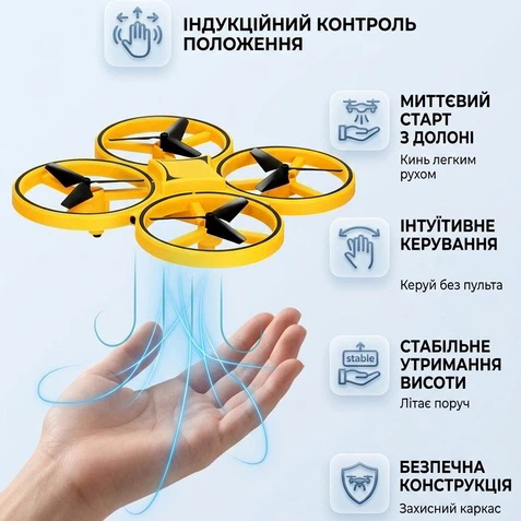 Квадрокоптер з керуванням жестами та підсвічуванням Apex Drone автозависання та визначення перешкод 4 Квадрокоптер з керуванням жестами та підсвічуванням Apex Drone автозависання та визначення перешкод - Зображення 4
