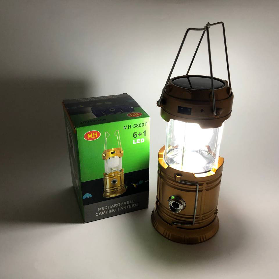 Туристичний ліхтар лампи на сонячній батареї з павером CAMPING MH-5800T (6+1 LED) Brown 2 Туристичний ліхтар лампи на сонячній батареї з павером CAMPING MH-5800T (6+1 LED) Brown - Зображення 2