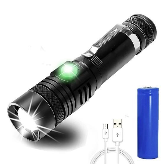 Тактичний ліхтар Bailong BL-518/8518-T6 3 режими роботи zoom з/в microUSB кейс, кишеньковий міні ліхтар - Зображення 6