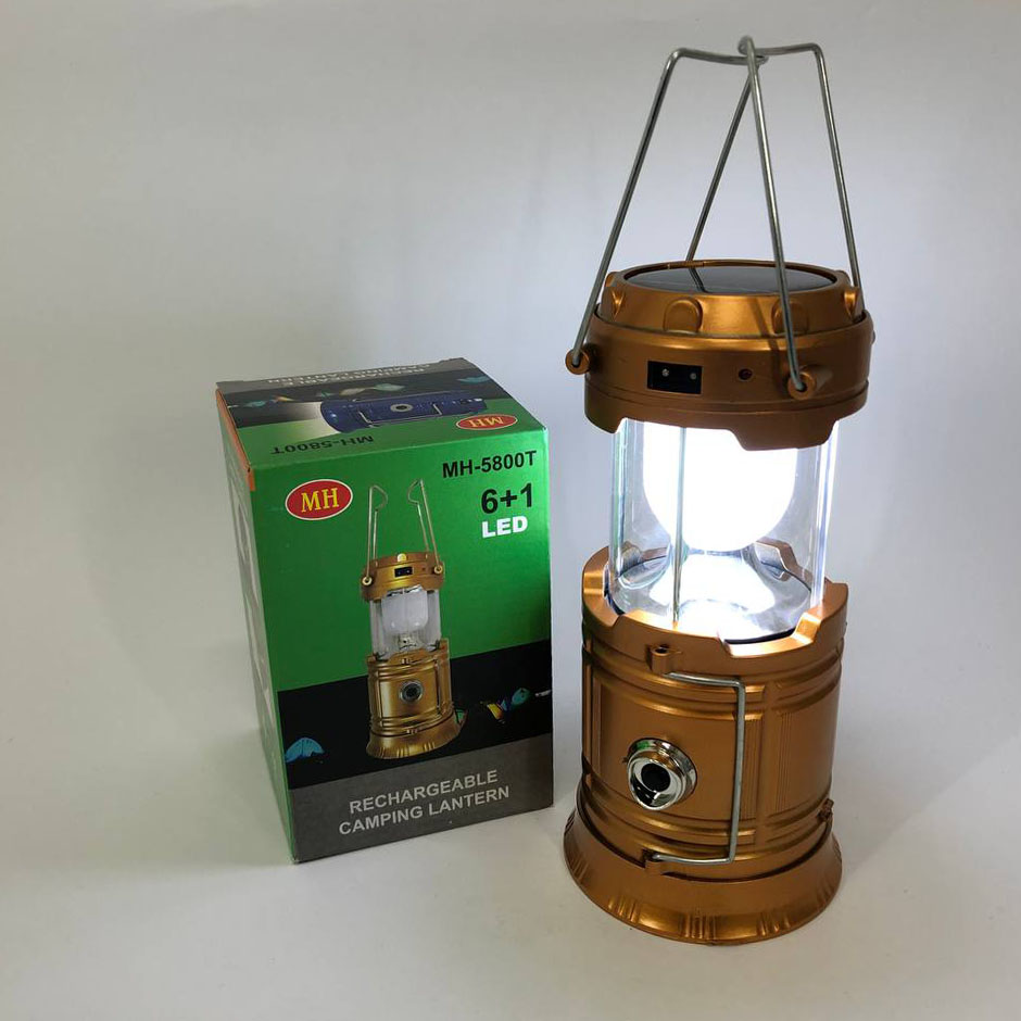 Туристичний ліхтар лампи на сонячній батареї з павером CAMPING MH-5800T (6+1 LED) Brown 4 Туристичний ліхтар лампи на сонячній батареї з павером CAMPING MH-5800T (6+1 LED) Brown - Зображення 4