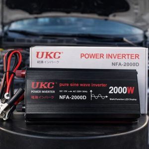 Інвертор UKC NFA-2000D 2000 Вт (12 В → 220 В) – чистий синус, автомобільний перетворювач напруги