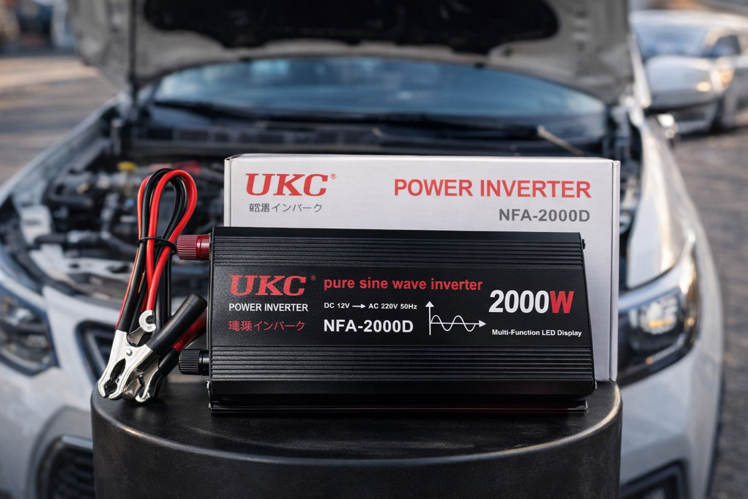 Інвертор UKC NFA-2000D 2000 Вт (12 В → 220 В) – чистий синус, автомобільний перетворювач напруги 1 Інвертор UKC NFA-2000D 2000 Вт (12 В → 220 В) – чистий синус, автомобільний перетворювач напруги