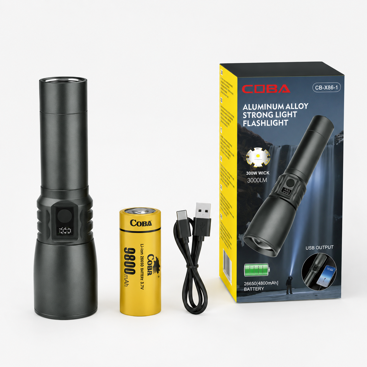 Ручний акумуляторний ліхтарик BL CB X86 / Потужний ручний ліхтарик далекого світіння - Зображення 6