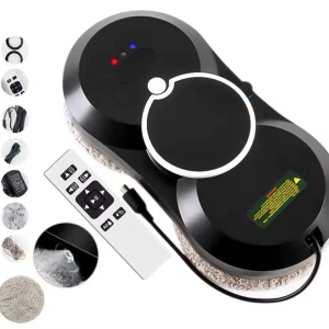 Робот для миття вікон NEW Glass Cleaning Robot з пультом дистанційного керування чорний