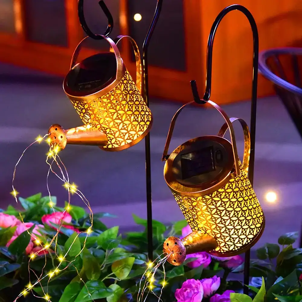 Садовий світильник на сонячній батареї "Лійка" 80см, Fairy lamp / Декоративний LED ліхтар для саду - Зображення 4