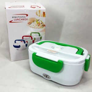 Ланч бокс електричний з підігрівом Lunch Heater 220 V Pro, Термос для їжі для дітей Green
