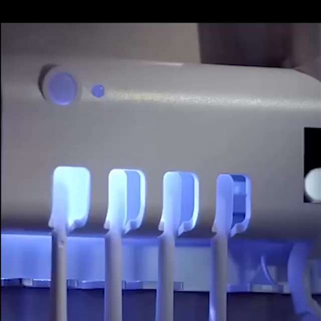 Тримач-диспенсер для зубної пасти та щіток Toothbrush sterilizer автоматичний - Зображення 3