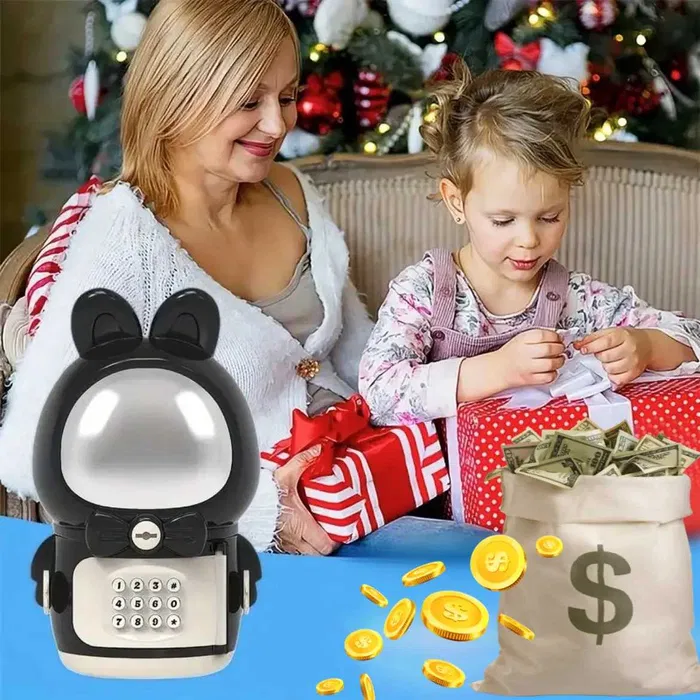 Дитяча електронна Скарбничка Сейф Космонавт із кодовим замком Little Space Rabbit Piggy Bank 4 Дитяча електронна Скарбничка Сейф Космонавт із кодовим замком Little Space Rabbit Piggy Bank - Зображення 4