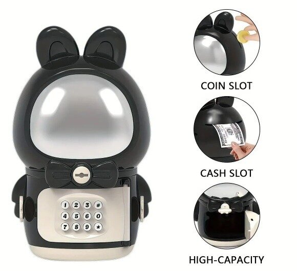 Дитяча електронна Скарбничка Сейф Космонавт із кодовим замком Little Space Rabbit Piggy Bank 1 Дитяча електронна Скарбничка Сейф Космонавт із кодовим замком Little Space Rabbit Piggy Bank