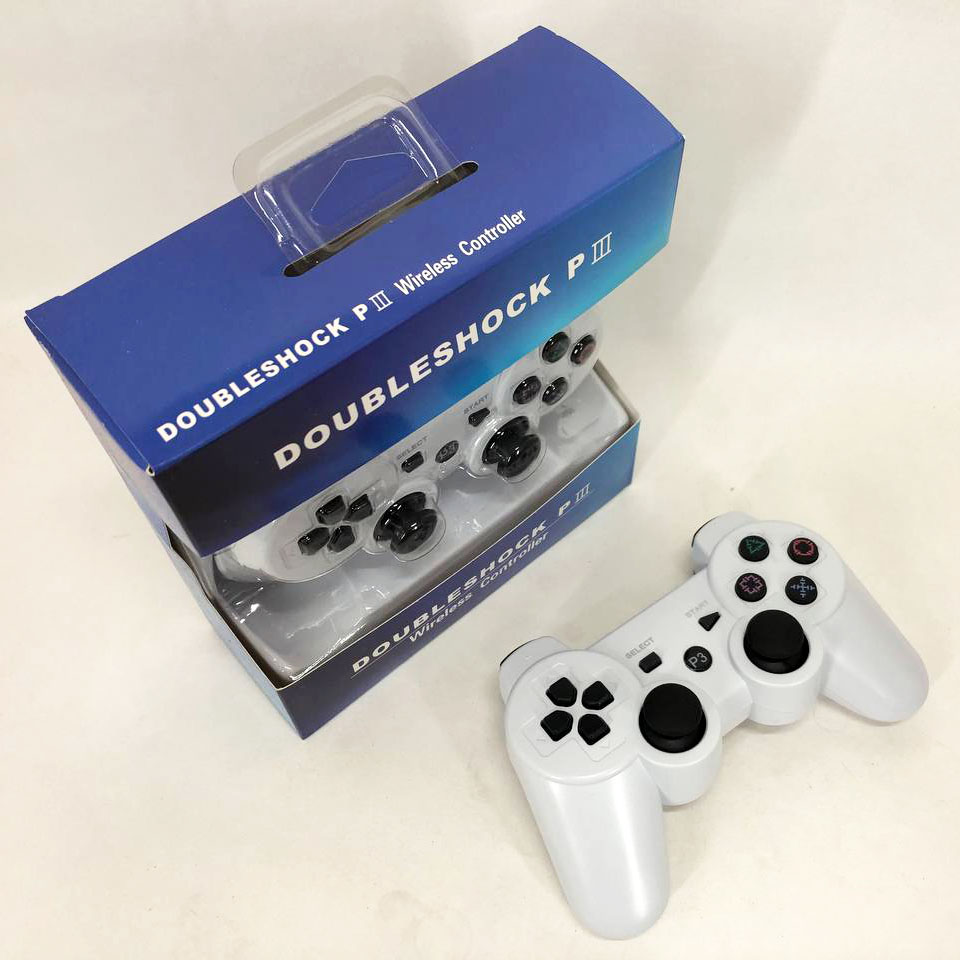 Бездротовий ігровий геймпад Doubleshock PS3/PC акумуляторний джойстик з функцією вібрації. Колір: білий - Зображення 3