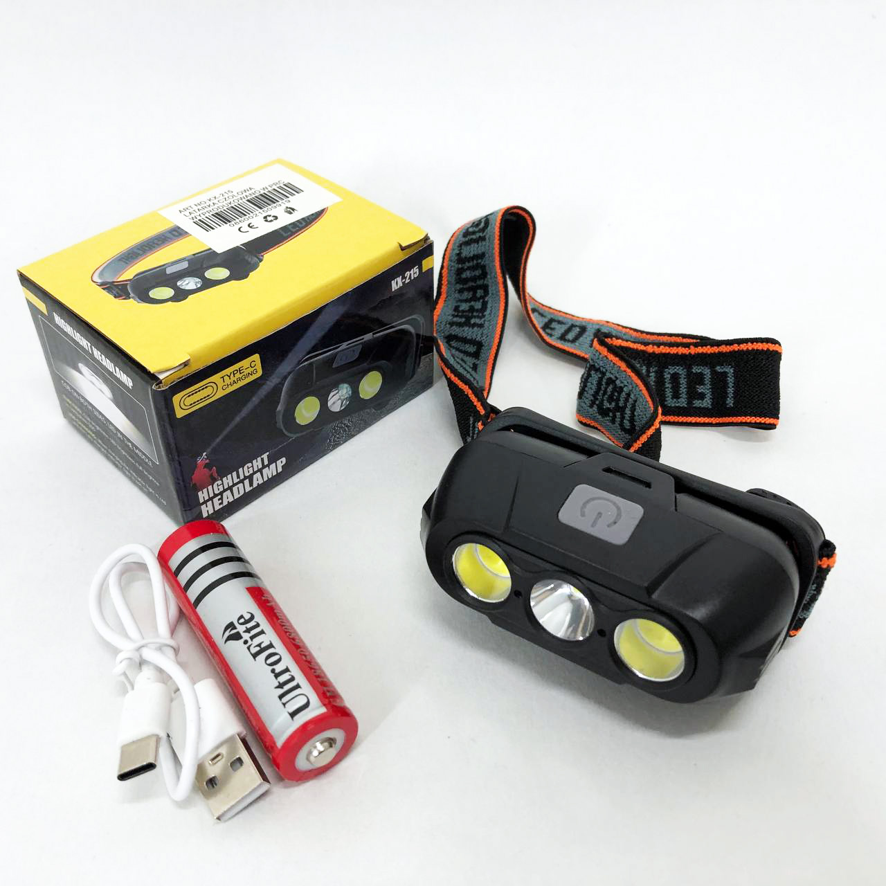 Ліхтар налобний акумуляторний KX-215-LED-2COB, світлодіодний налобний ліхтар для нічних прогулянок 1 Ліхтар налобний акумуляторний KX-215-LED-2COB, світлодіодний налобний ліхтар для нічних прогулянок