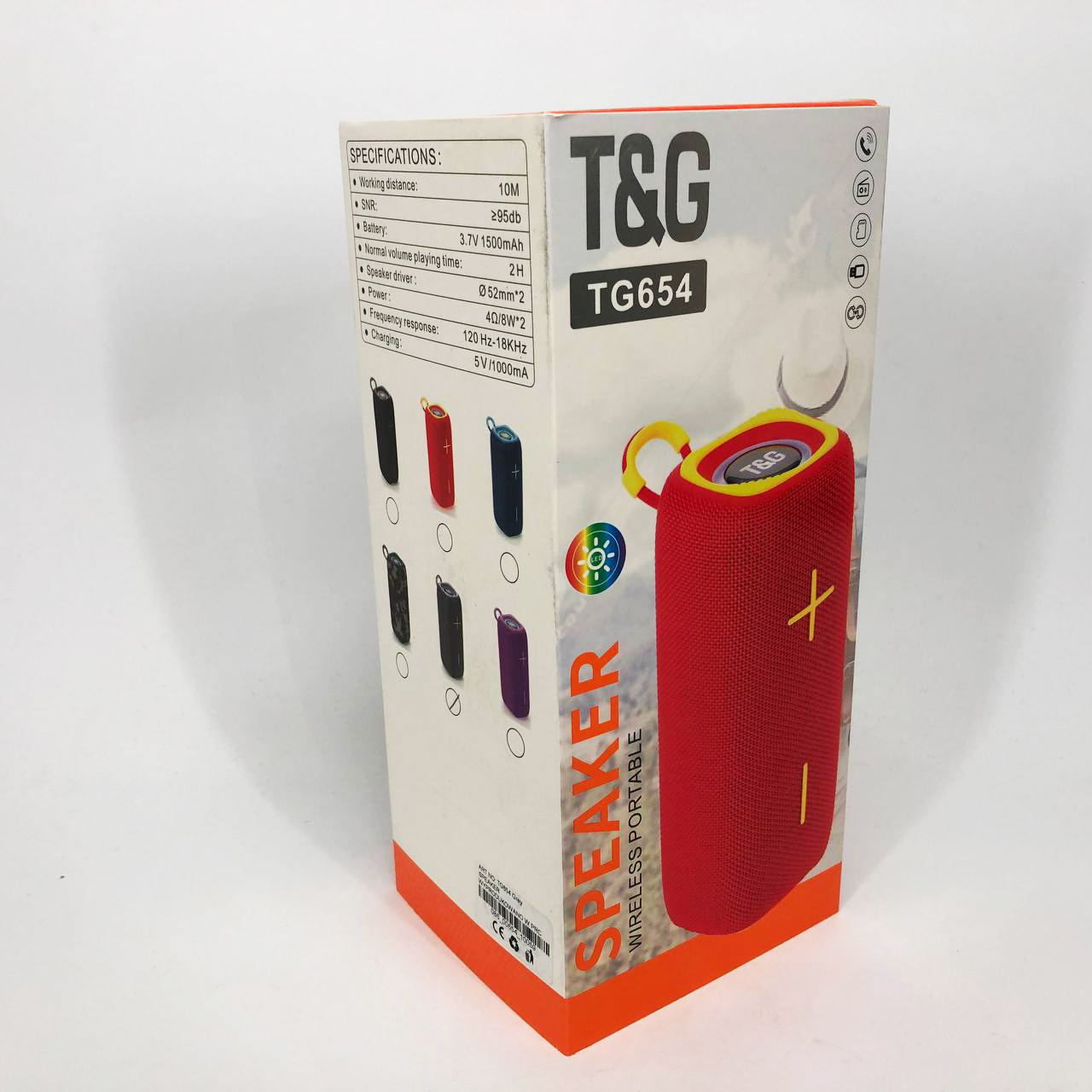 Портативна колонка Bluetooth TG654 8W з підсвічуванням, Бездротова колонка портативна потужна. Колір: сірий - Зображення 5
