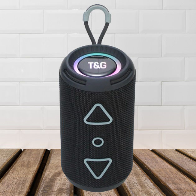 Bluetooth колонка портативна TG656 FM-радіо, акумуляторна колонка для музики. Колір: чорний - Зображення 4
