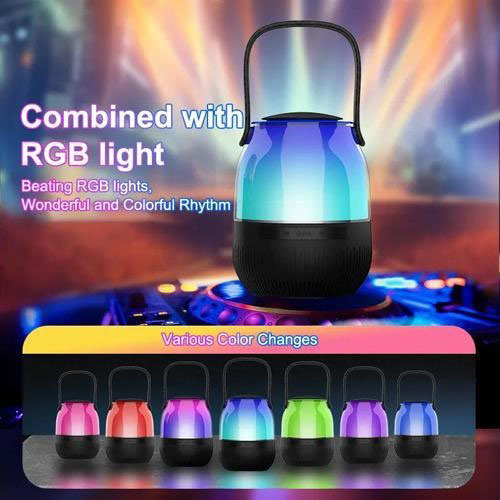 Портативна колонка XM-A68 з RGB підсвічуванням та мікрофоном, Bluetooth мікрофон для караоке - Зображення 5